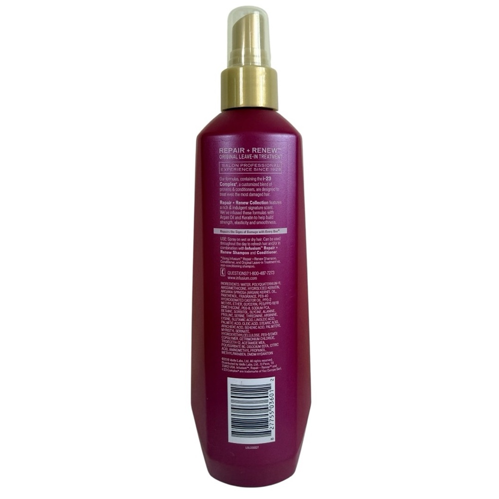 Infusium Repair Renew Leave in Treatment Argan Oil Keratin Spray 13 fl oz New - Picture 2 of 4